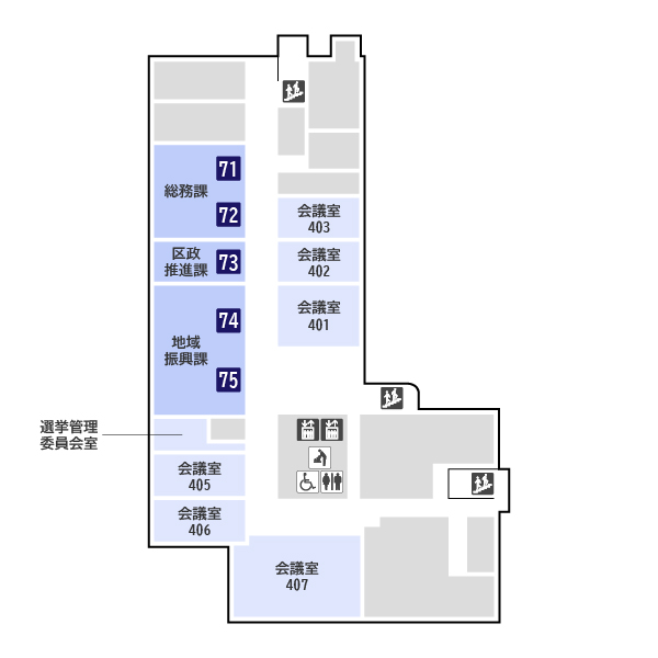 Mapa de piso el cuarto piso