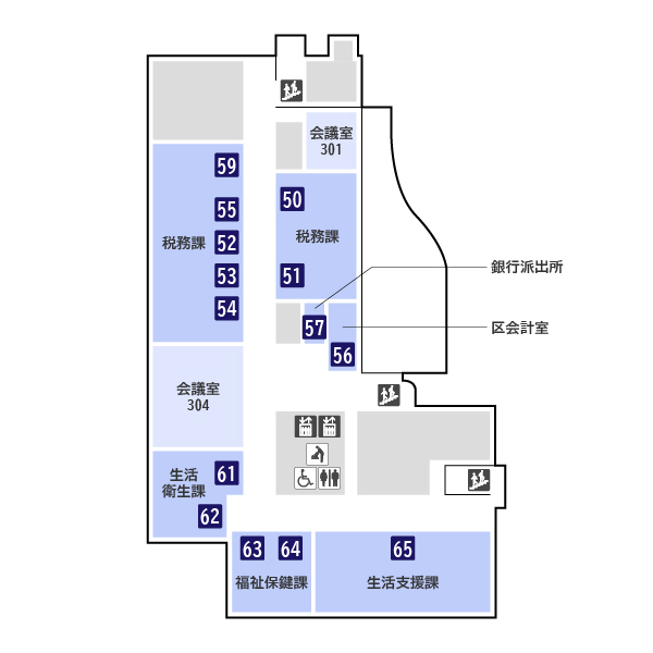 Mapa de piso el tercer piso