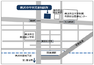 Mapa del centro de consulta del niño central