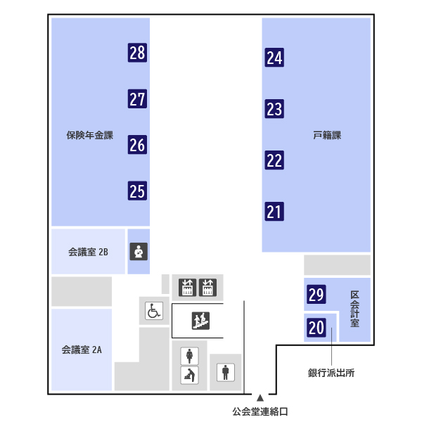 El mapa de piso del primer piso