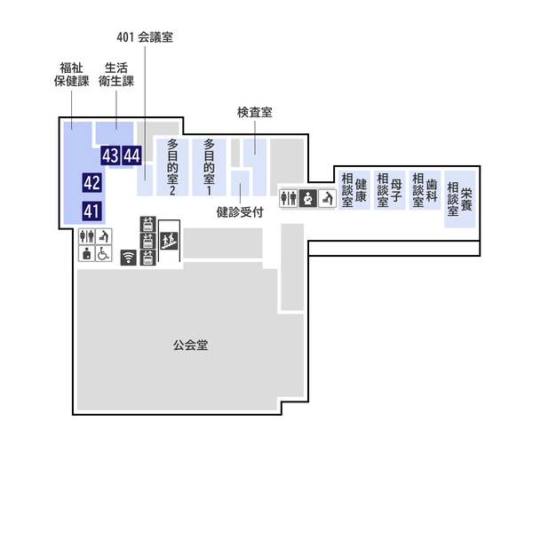 Mapa de piso el cuarto piso