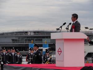 El desfile del Año nuevo de Yokohama de cuerpos de bomberos 2025