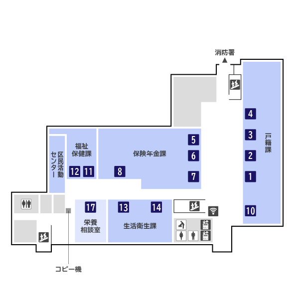 El mapa de piso del primer piso